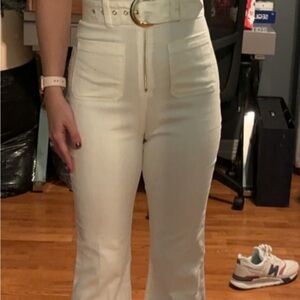 Hausen white denim jumpsuit